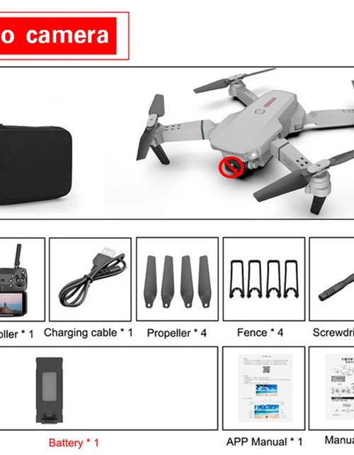 Load image into Gallery viewer, New Quadcopter E88 Pro WIFI FPV Drone with Wide Angle HD 4K Camera Height Hold RC Foldable Quadcopter Drone
