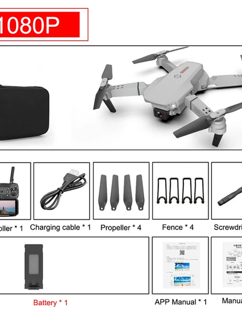 Load image into Gallery viewer, New Quadcopter E88 Pro WIFI FPV Drone with Wide Angle HD 4K Camera Height Hold RC Foldable Quadcopter Drone
