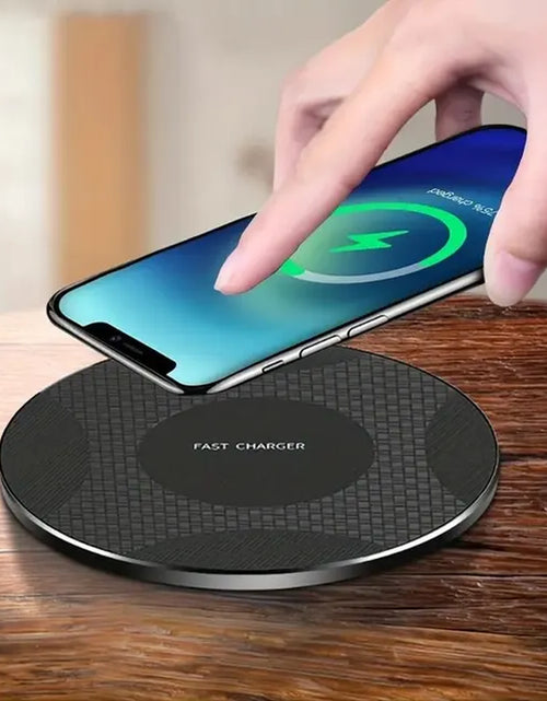 Load image into Gallery viewer, 10W Wireless Charger Pad Stand Desktop Ultra-Thin Mobile Phone Fast Charging Dock Station for Iphone 14 13 12 11 Samsung Xiaomi
