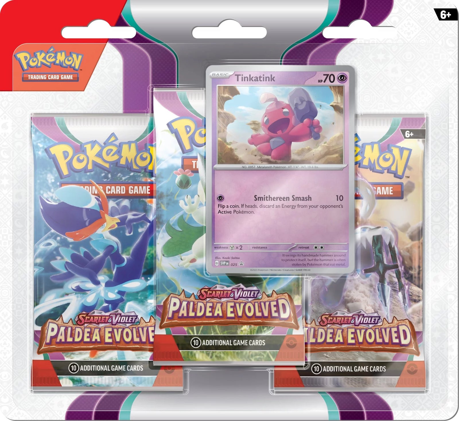 TCG:  Scarlet and Violet 2 Paldea Evolved 3 Pack Blister (Random Promo)