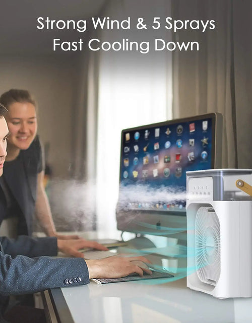 Load image into Gallery viewer, Portable Humidifier Fan Air Conditioner Household Small Air Cooler Hydrocooling Portable Air Adjustment for Office 3 Speed Fan
