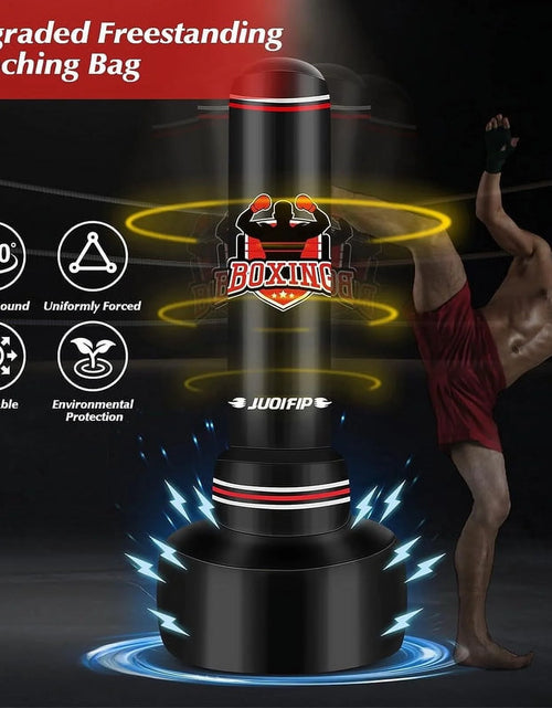 Load image into Gallery viewer, Punching Bag with Stand Adult 70”- Freestanding Heavy Boxing Punching Bag with Boxing Gloves and Electric Air Pump, Women Men Stand Kickboxing Bags for Training MMA Muay Thai Fitness Beginners
