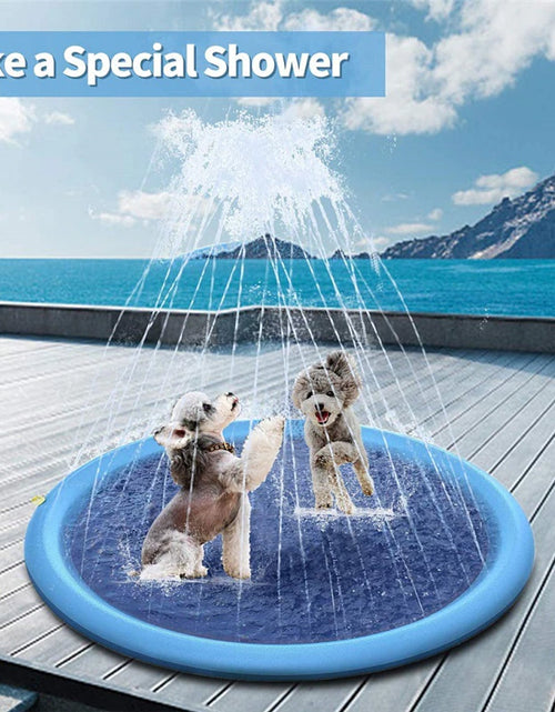 Load image into Gallery viewer, Inflatable Splash Sprinkler Pad Pet Swimming Pool Sprinkler for Kids Folding Pool Cat Bath Basin Cat Dog Water Spray Mat Toy
