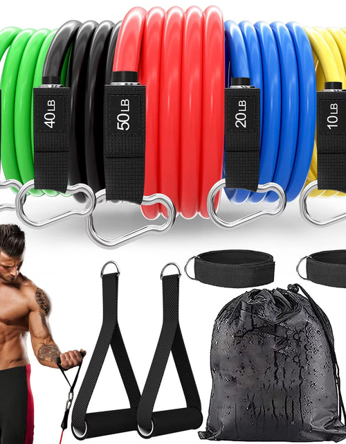 Load image into Gallery viewer, 150Lbs Resistance Bands Set 11Pcs, Workout Bands,Resistance Bands for Working Out,Exercise Bands for Home Gym
