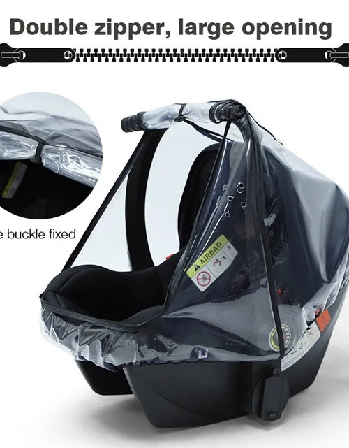 Load image into Gallery viewer, Baby Safety Seat Rain Cover Transparent EVA Baby Out Stroller Baby Carriage Rain Cover Dust Cover Rain Cover
