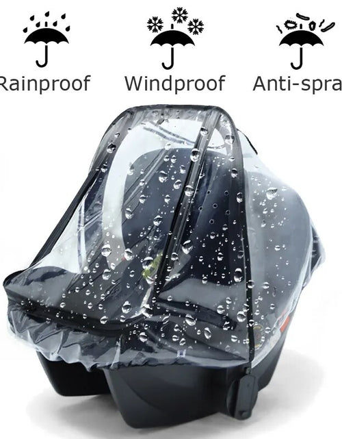 Load image into Gallery viewer, Baby Safety Seat Rain Cover Transparent EVA Baby Out Stroller Baby Carriage Rain Cover Dust Cover Rain Cover
