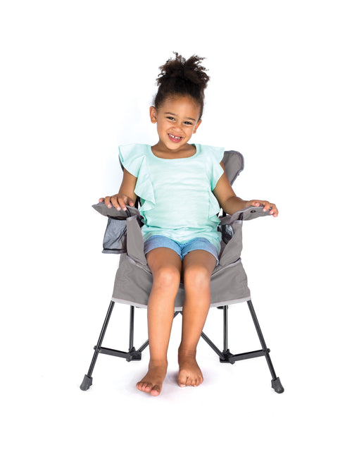 Load image into Gallery viewer, Go with Me Jubilee Deluxe Portable Infant Chair, Removable Canopy, Gray
