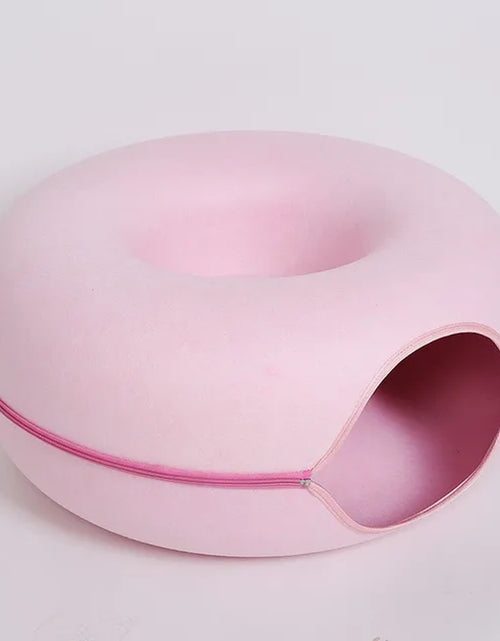 Load image into Gallery viewer, Donut Cat Bed Interactive Tunnel Pet Felt Indoor Toys Cats House Kitten Training Toy Cat Kennel Pets Supplies
