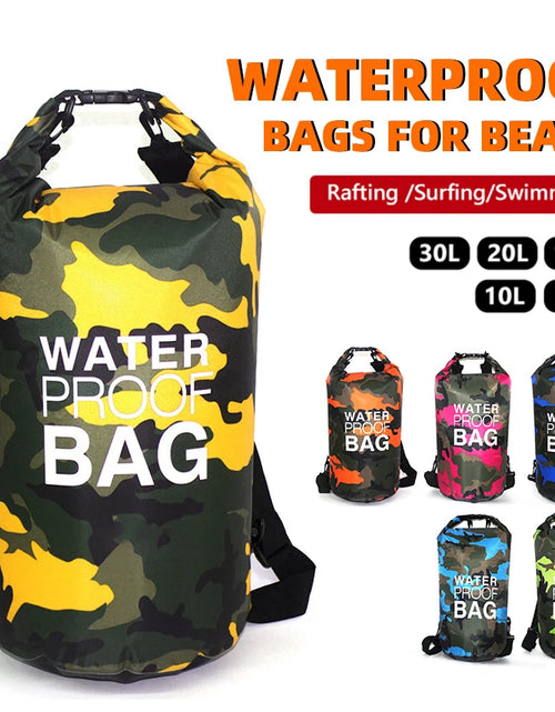 Load image into Gallery viewer, Waterproof Dry Bag 30L 20L 15L 10L 5L for Kayak Swimming Trekking Boating Floating Gym Bags Beach Accessories Rafting Bag
