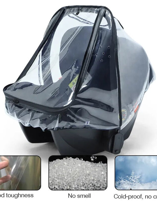 Load image into Gallery viewer, Baby Safety Seat Rain Cover Transparent EVA Baby Out Stroller Baby Carriage Rain Cover Dust Cover Rain Cover
