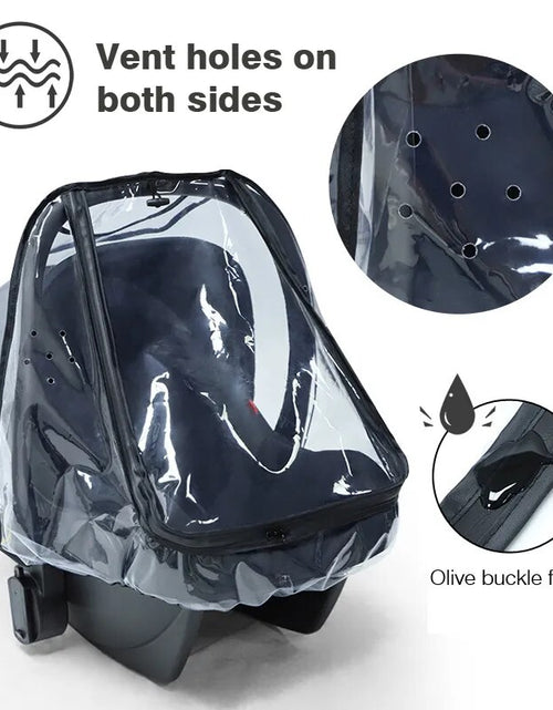 Load image into Gallery viewer, Baby Safety Seat Rain Cover Transparent EVA Baby Out Stroller Baby Carriage Rain Cover Dust Cover Rain Cover
