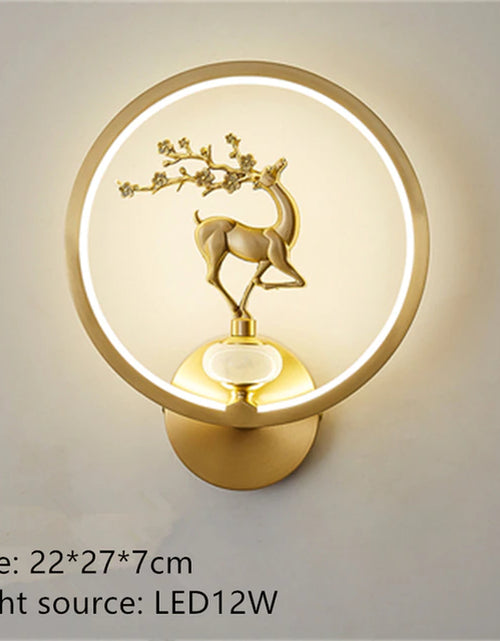 Load image into Gallery viewer, Modern LED Copper Wall Lamp AC90-260V Living Room Background Wall Lamp Stair Corridor Bedroom Bedside Wall Lamp Indoor Lighting
